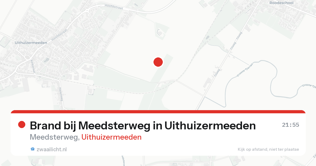 Brand bij Meedsterweg in Uithuizermeeden — 15 aug 2026