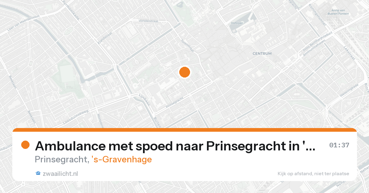 Ambulance met spoed naar Prinsegracht in 's-Gravenhage — 21 aug 2026