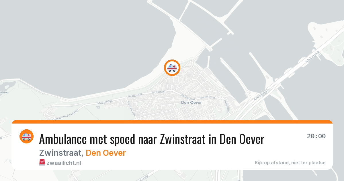 Ambulance met spoed naar Zwinstraat in Den Oever — 13 mei 2026