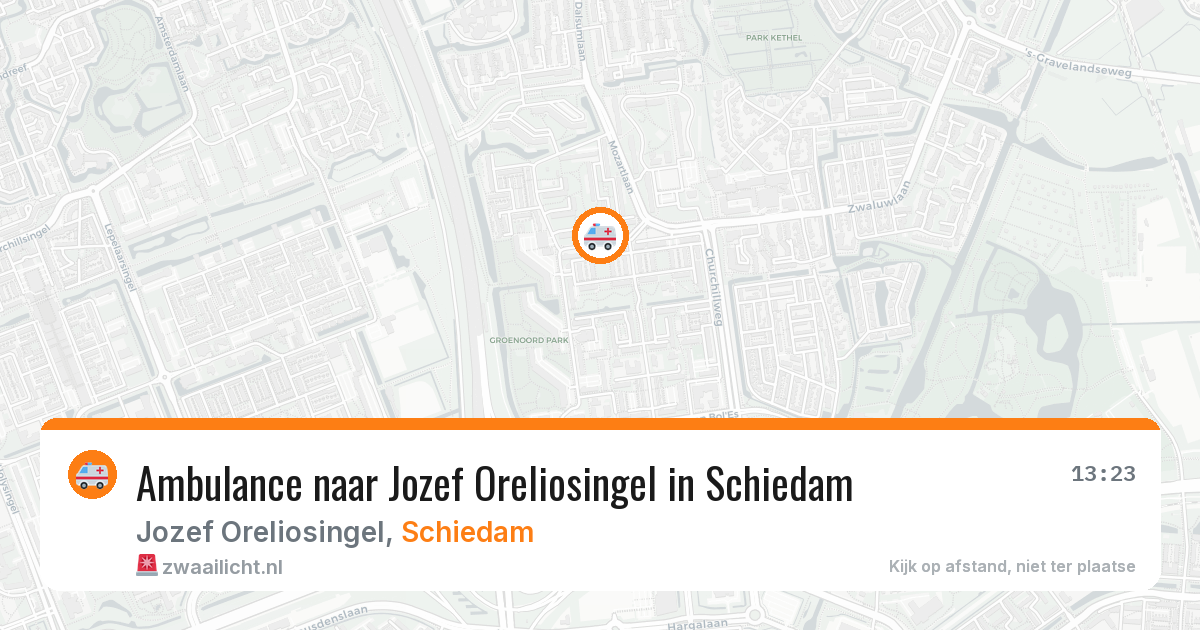 Ambulance naar Jozef Oreliosingel in Schiedam — 14 jul 2026