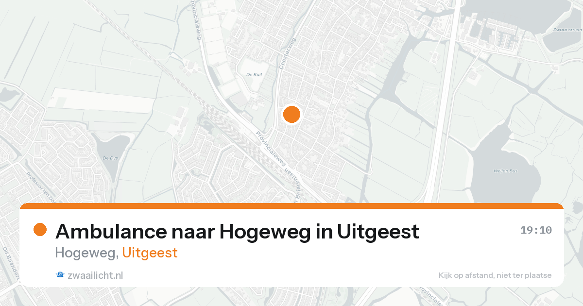 Ambulance naar Hogeweg in Uitgeest — 3 jul 2026