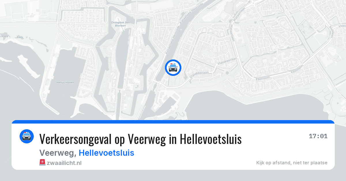 Verkeersongeval op Veerweg in Hellevoetsluis — 3 aug 2026
