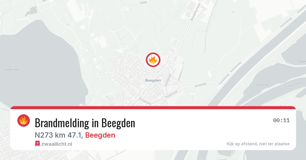Brandmelding in Beegden — 1 jun 2026