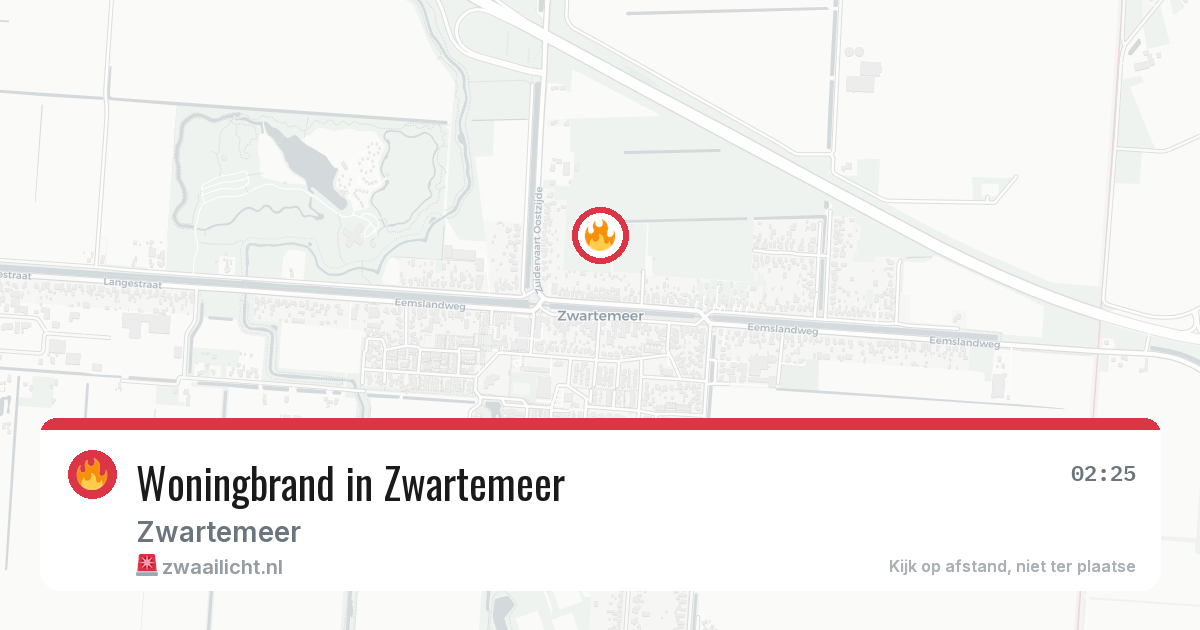 Woningbrand in Zwartemeer — 19 jun 2026