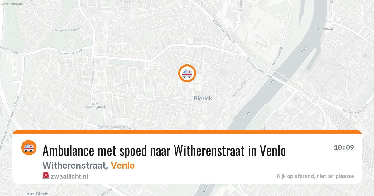 Ambulance met spoed naar Witherenstraat in Venlo — 19 jul 2026