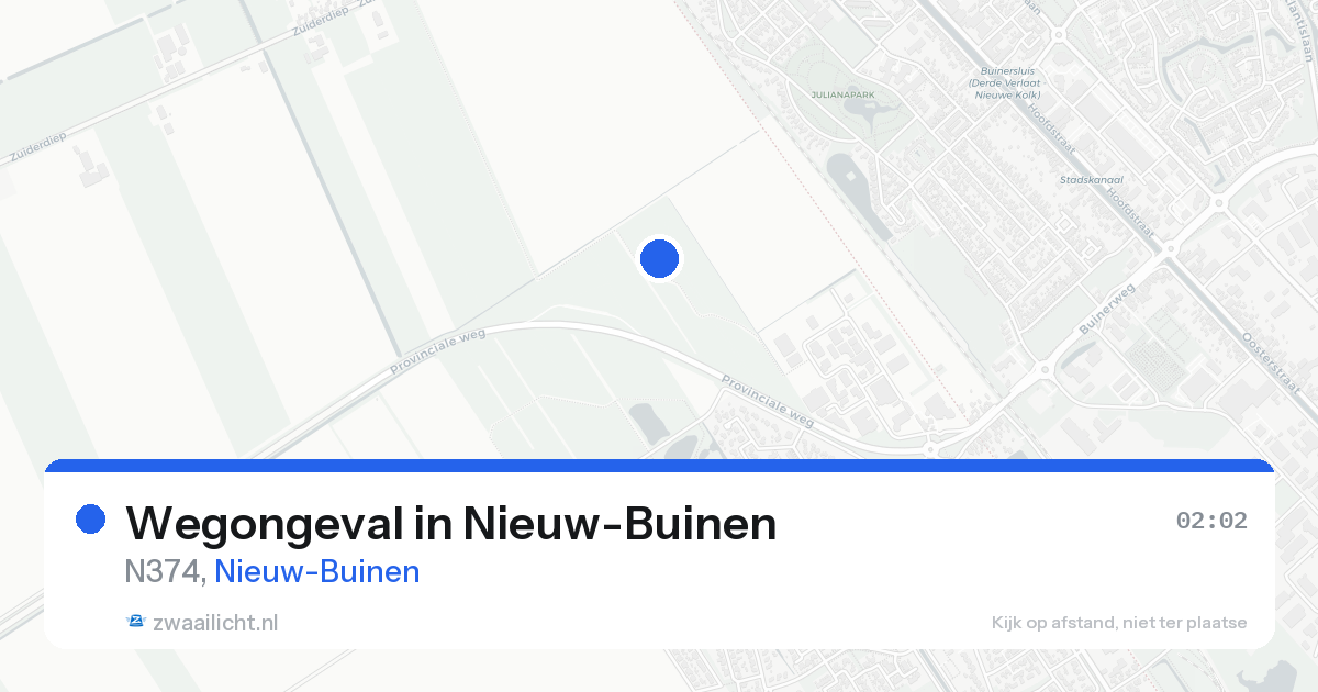 Wegongeval in Nieuw-Buinen — 16 aug 2026