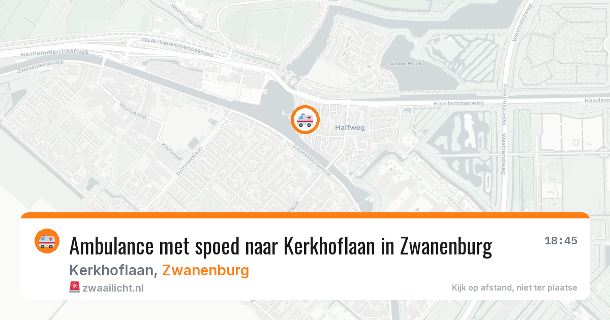 Ambulance met spoed naar Kerkhoflaan in Zwanenburg — 28 jul 2026