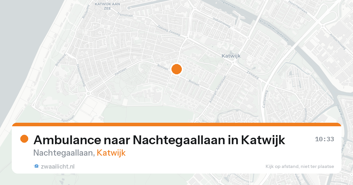 Ambulance naar Nachtegaallaan in Katwijk — 9 aug 2026
