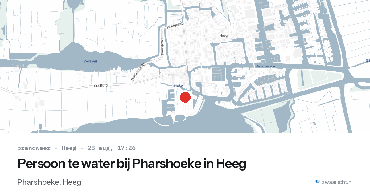 Persoon te water bij Pharshoeke in Heeg — 28 aug 2026