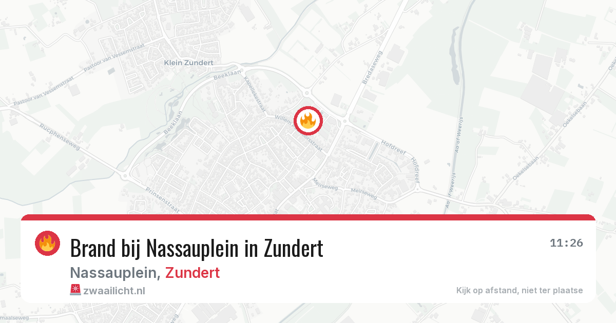 Brand bij Nassauplein in Zundert — 3 jul 2026