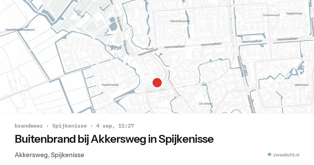 Buitenbrand bij Akkersweg in Spijkenisse — 4 sep 2026