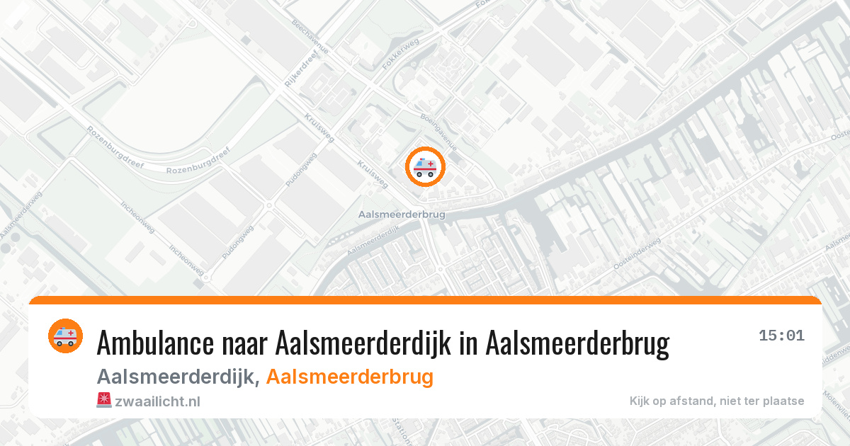 Ambulance naar Aalsmeerderdijk in Aalsmeerderbrug — 7 jul 2026