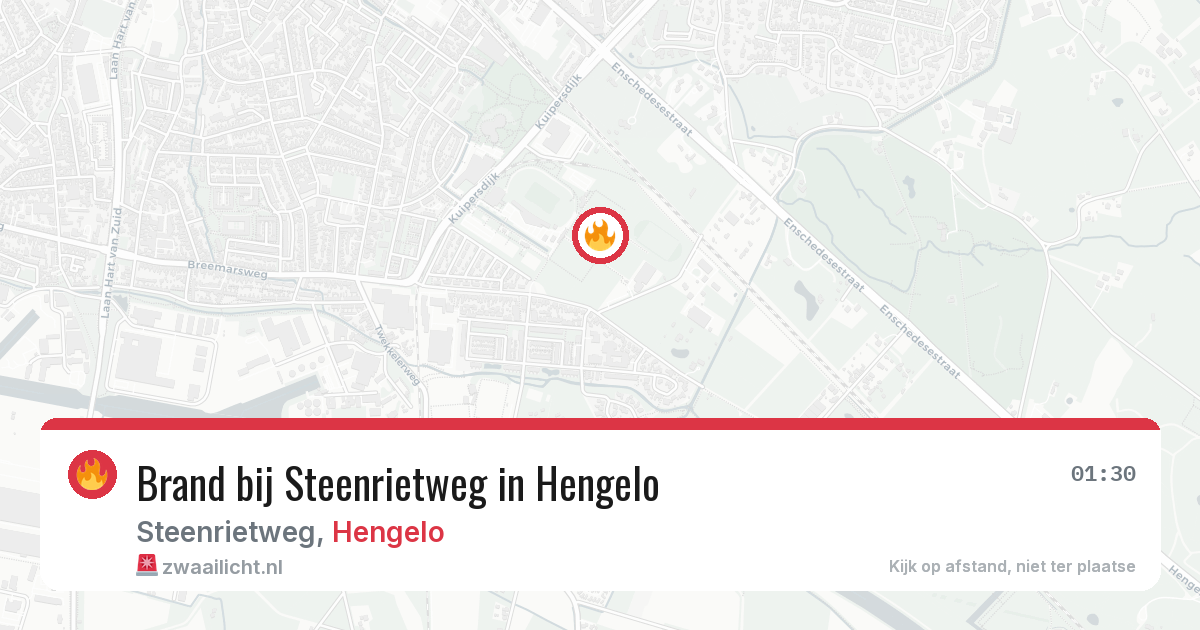 Brand bij Steenrietweg in Hengelo — 3 jun 2026