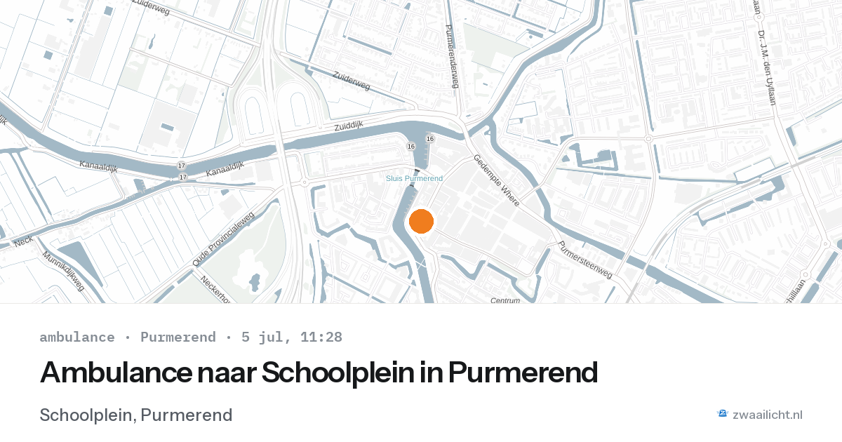 Ambulance naar Schoolplein in Purmerend — 5 jul 2026