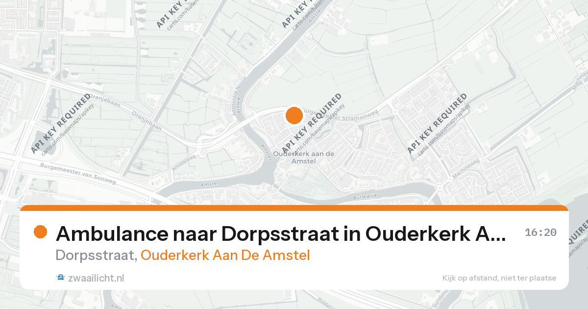 Ambulance naar Dorpsstraat in Ouderkerk Aan De Amstel — 26 aug 2026