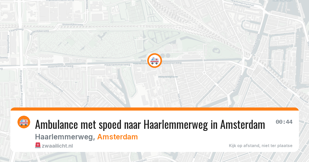 Ambulance met spoed naar Haarlemmerweg in Amsterdam — 22 jun 2026
