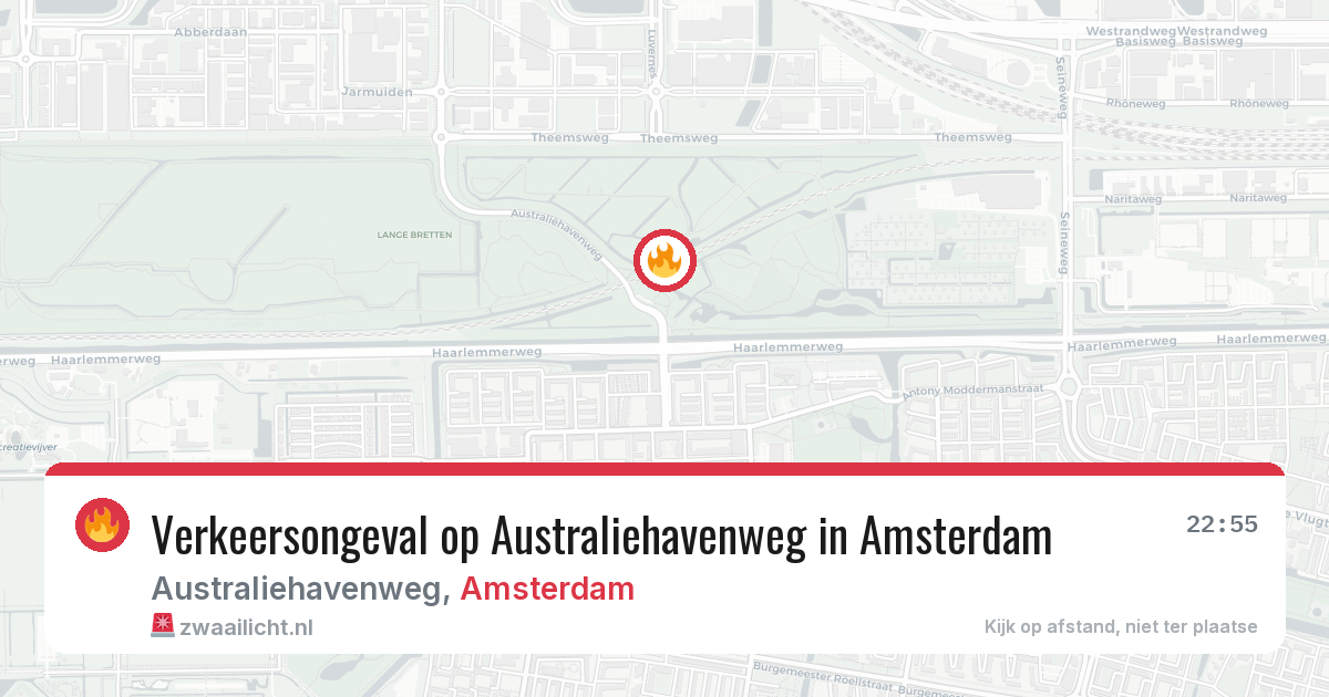 Verkeersongeval op Australiehavenweg in Amsterdam — 24 jun 2026