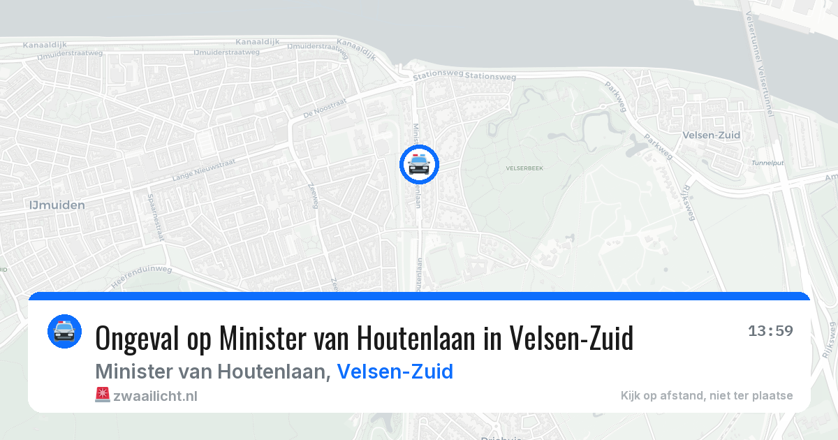 Ongeval op Minister van Houtenlaan in Velsen-Zuid — 11 apr 2026