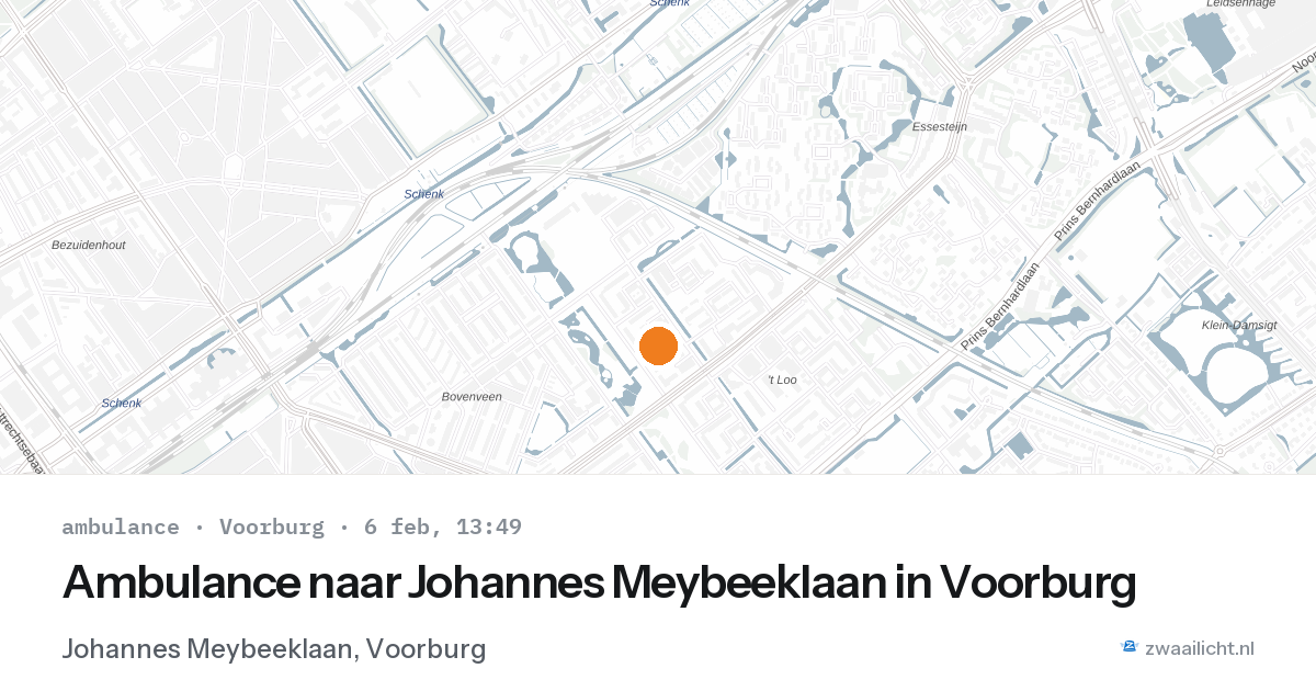 Ambulance naar Johannes Meybeeklaan in Voorburg — 6 feb 2026