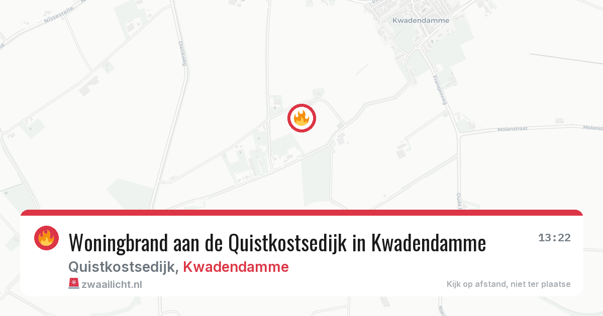 Woningbrand aan de Quistkostsedijk in Kwadendamme — 28 jan 2026