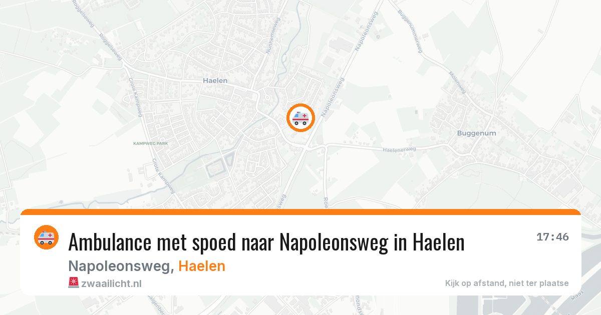 Ambulance met spoed naar Napoleonsweg in Haelen — 13 jun 2026