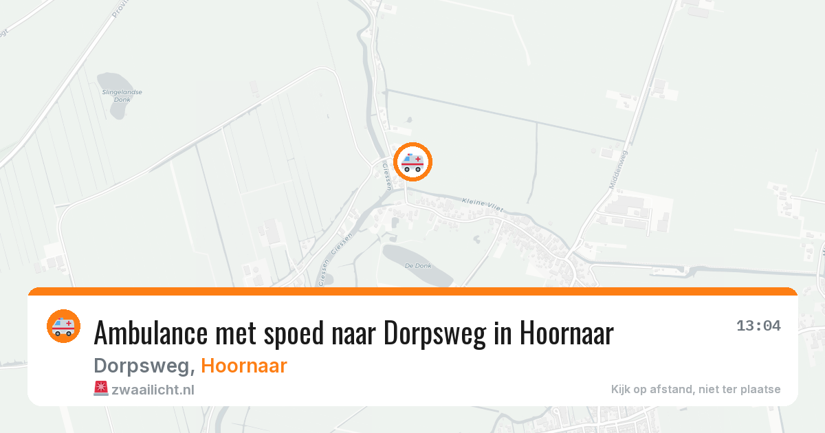 Ambulance met spoed naar Dorpsweg in Hoornaar — 4 apr 2026