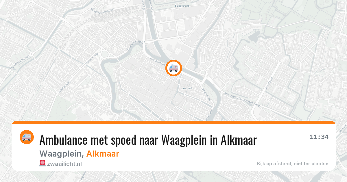 Ambulance met spoed naar Waagplein in Alkmaar — 25 mrt 2026