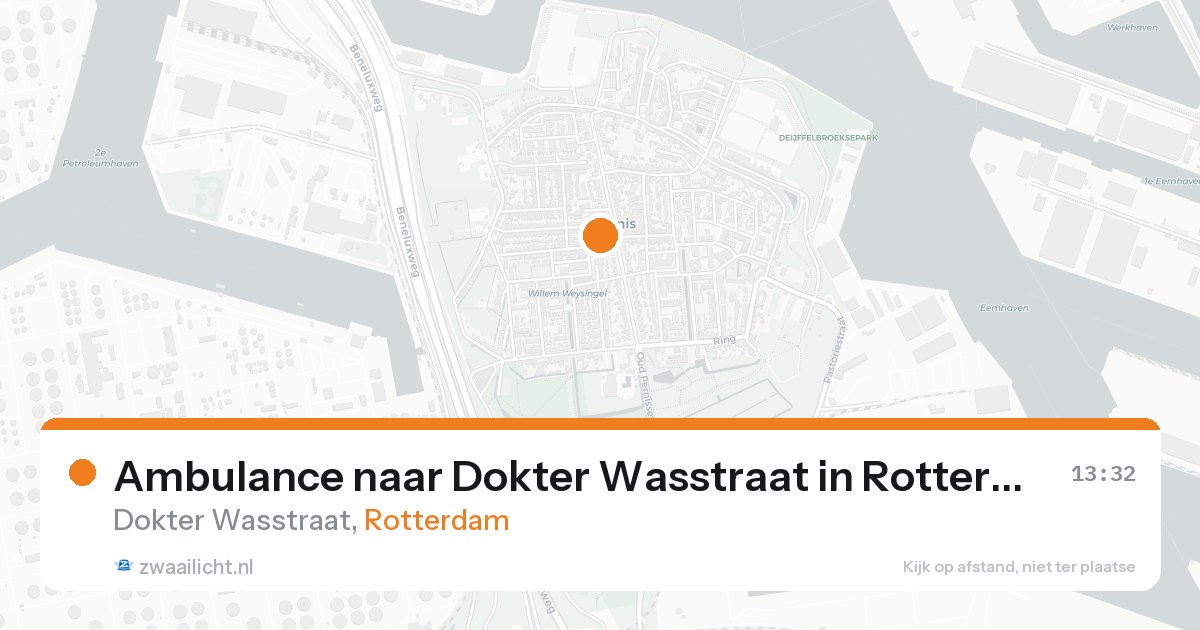 Ambulance naar Dokter Wasstraat in Rotterdam — 7 jul 2026