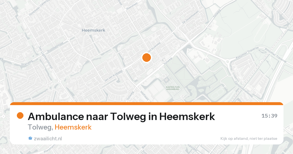 Ambulance naar Tolweg in Heemskerk — 25 aug 2026