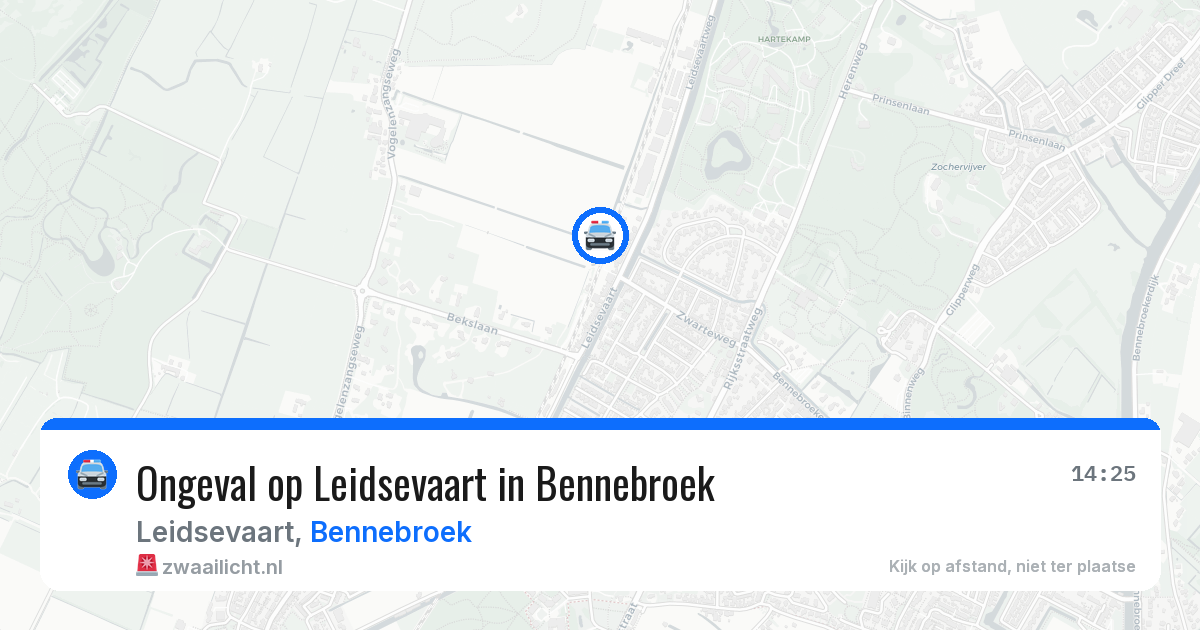 Ongeval op Leidsevaart in Bennebroek — 7 mei 2026