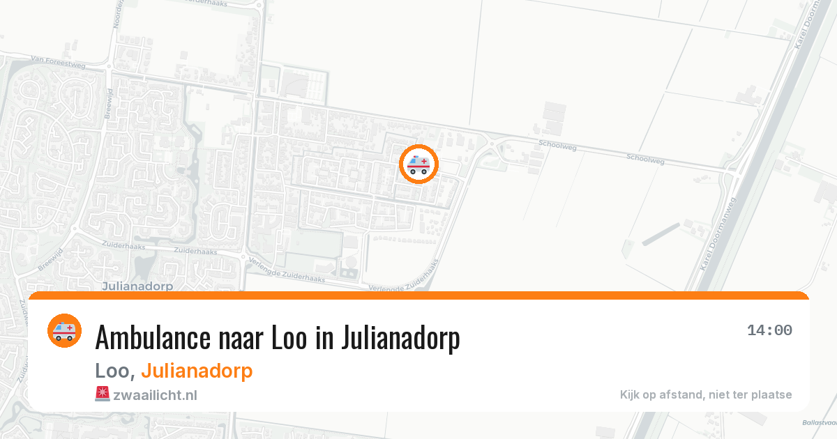 Ambulance naar Loo in Julianadorp — 9 jul 2026