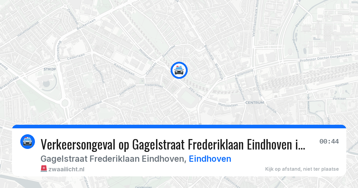 Verkeersongeval op Gagelstraat Frederiklaan Eindhoven in Eindhoven — 31 jul 2026