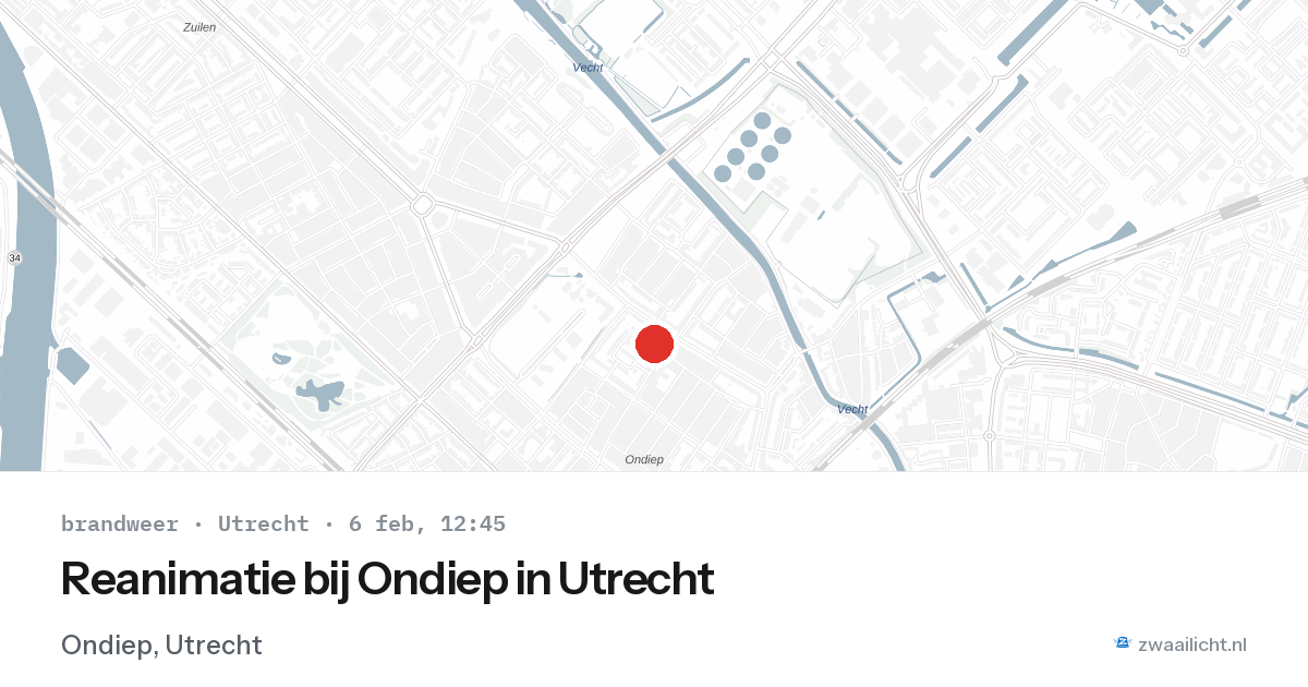 Reanimatie bij Ondiep in Utrecht — 6 feb 2026