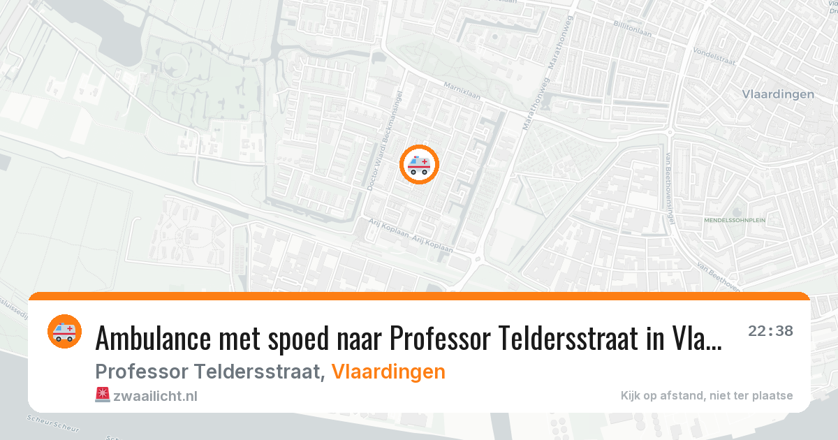 Ambulance met spoed naar Professor Teldersstraat in Vlaardingen — 27 jun 2026