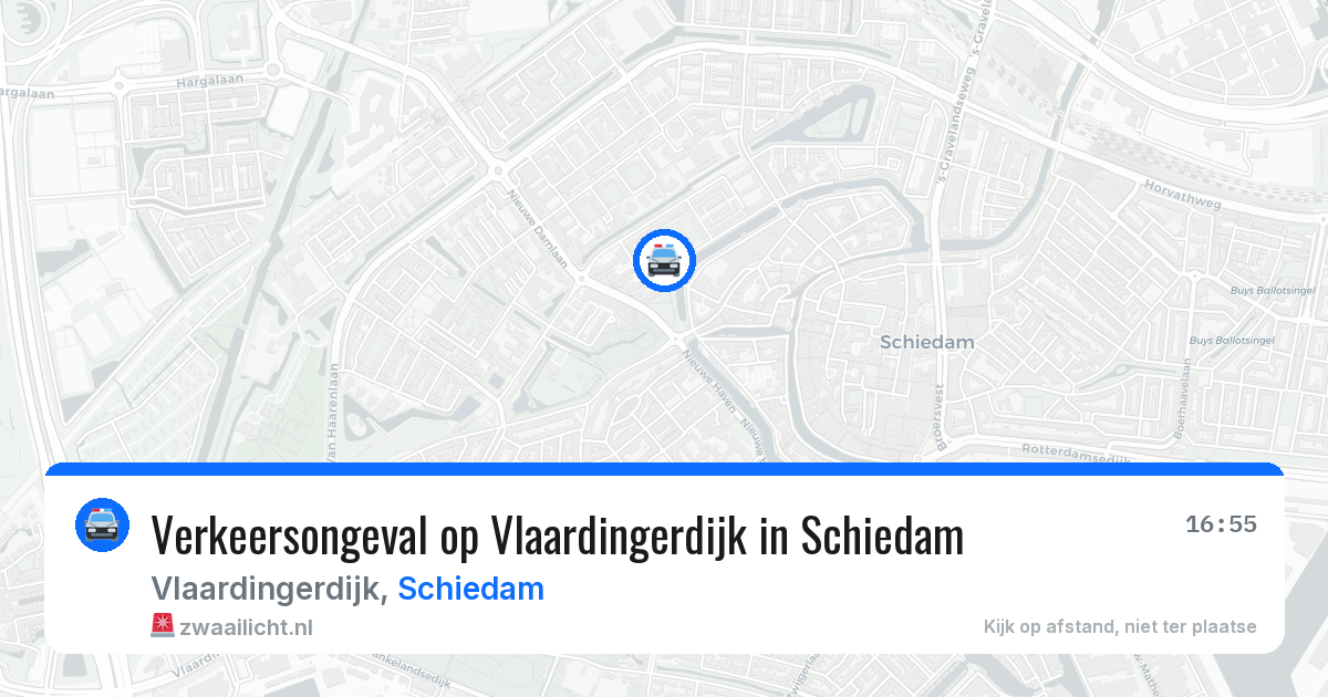 Verkeersongeval op Vlaardingerdijk in Schiedam — 27 mrt 2026