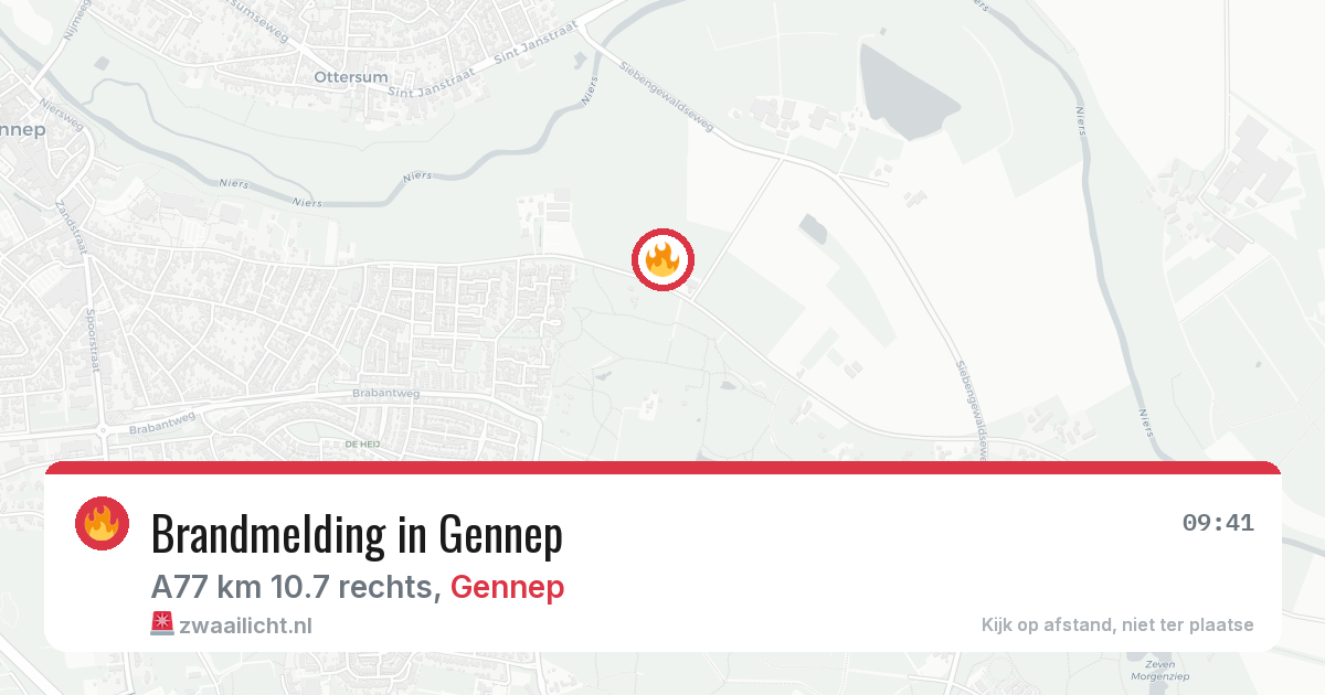 Brandmelding in Gennep — 7 jul 2026