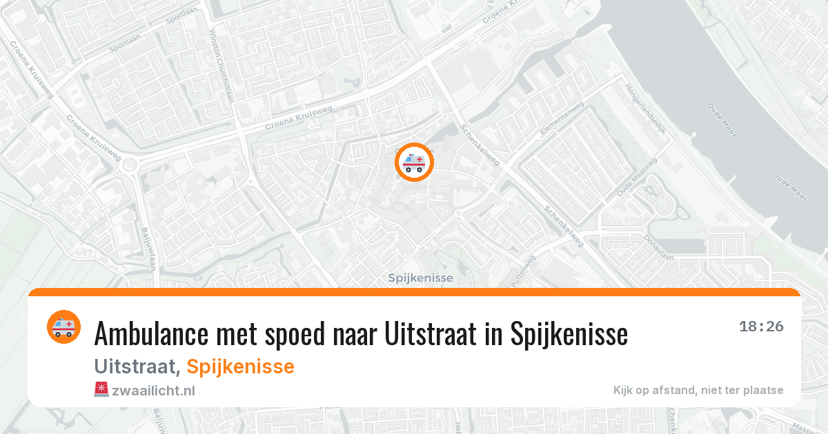 Ambulance met spoed naar Uitstraat in Spijkenisse — 27 apr 2026