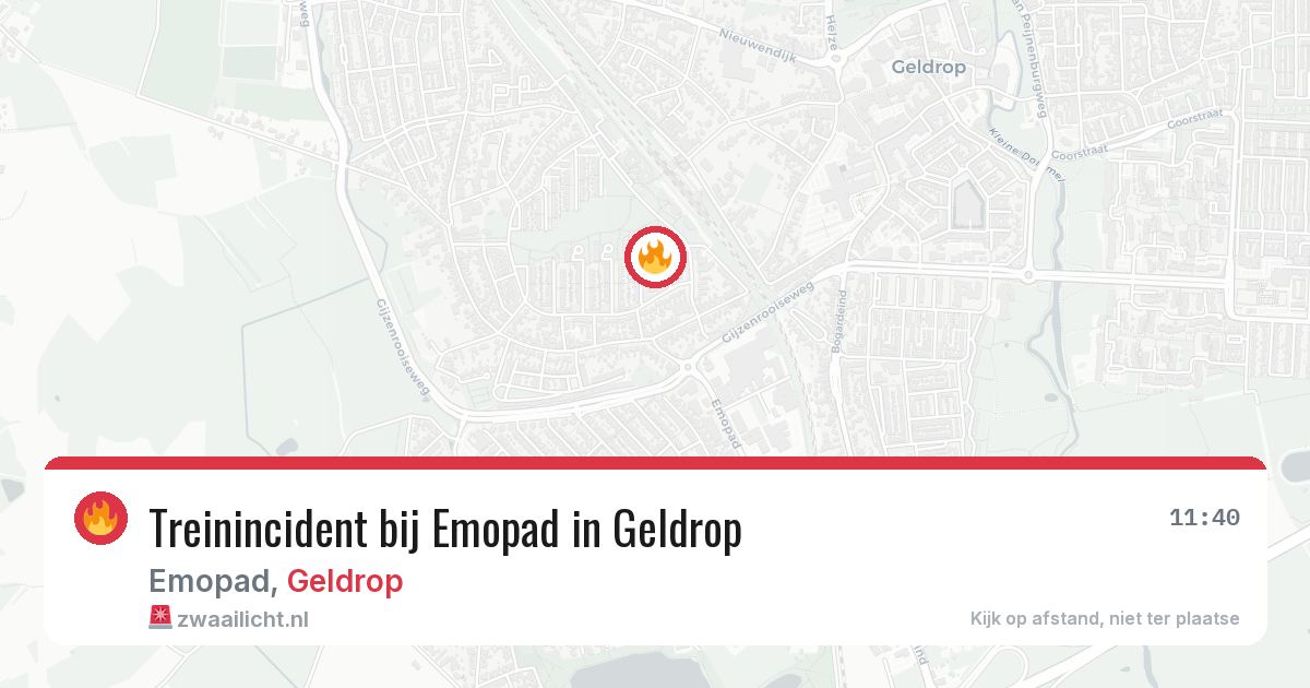Treinincident bij Emopad in Geldrop — 21 mrt 2026