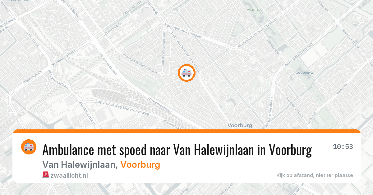 Ambulance met spoed naar Van Halewijnlaan in Voorburg — 28 jul 2026