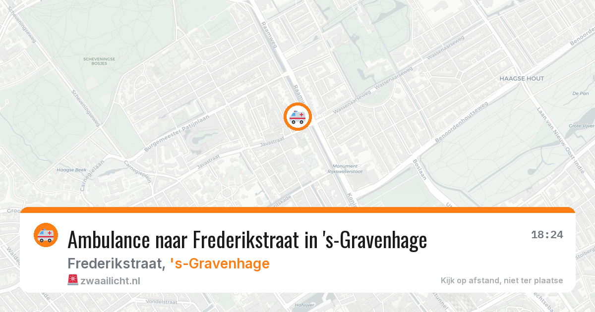 Ambulance naar Frederikstraat in 's-Gravenhage — 7 apr 2026