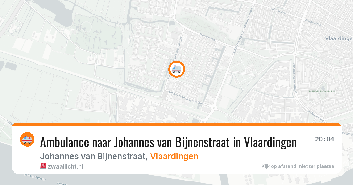 Ambulance naar Johannes van Bijnenstraat in Vlaardingen — 2 jun 2026