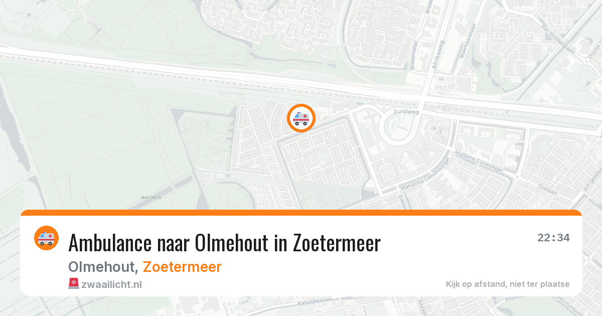 Ambulance naar Olmehout in Zoetermeer — 18 mei 2026