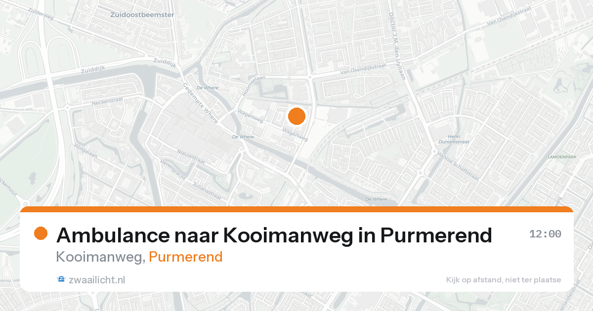 Ambulance naar Kooimanweg in Purmerend — 27 mei 2026