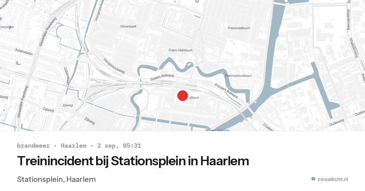 Treinincident bij Stationsplein in Haarlem — 2 sep 2026