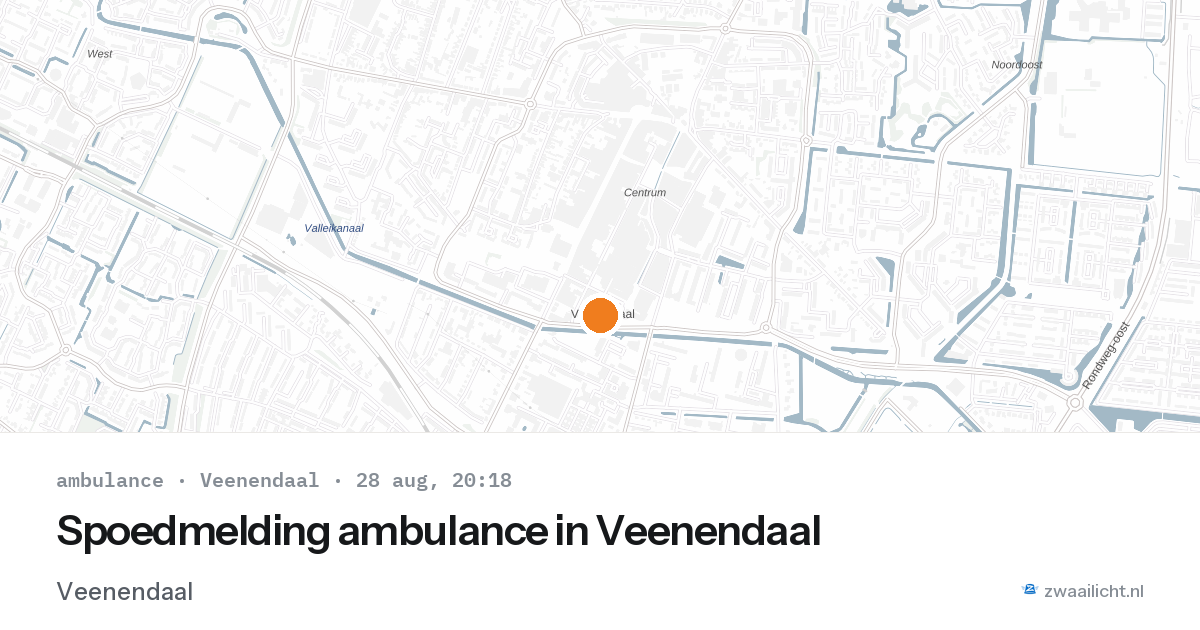 Spoedmelding ambulance in Veenendaal — 28 aug 2026