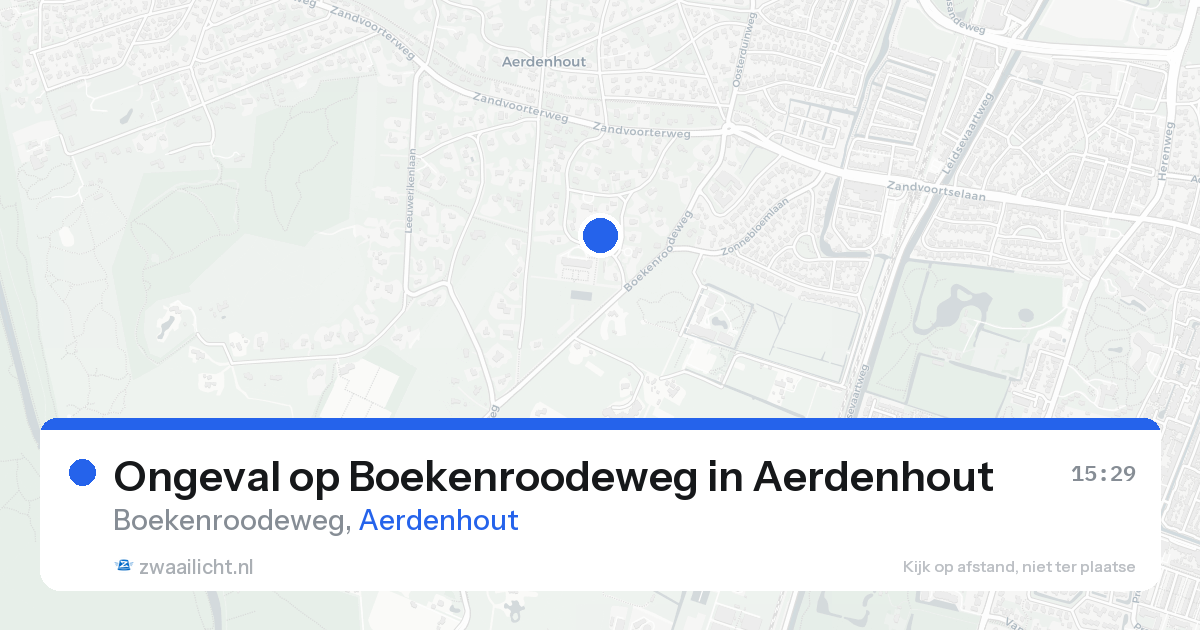Ongeval op Boekenroodeweg in Aerdenhout — 14 aug 2026