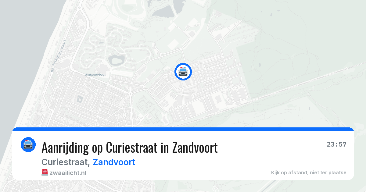 Aanrijding op Curiestraat in Zandvoort — 14 aug 2026