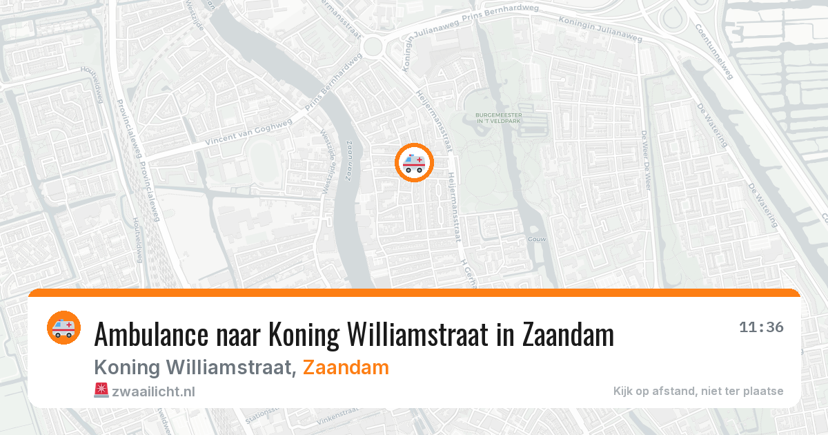Ambulance naar Koning Williamstraat in Zaandam — 20 apr 2026