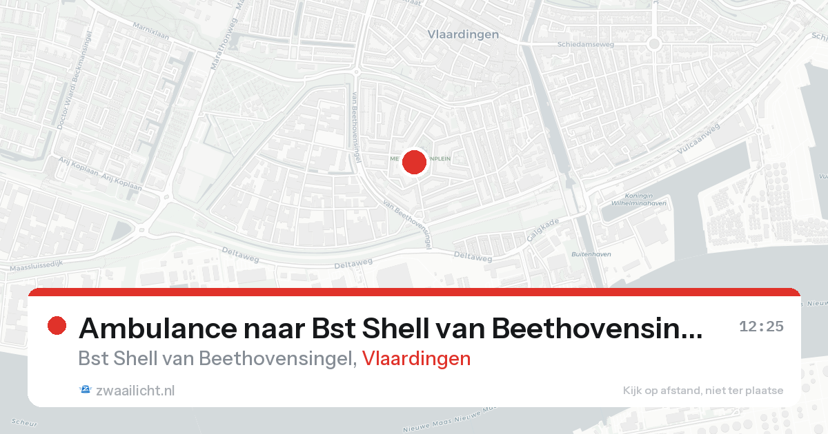 Ambulance naar Bst Shell van Beethovensingel in Vlaardingen — 7 feb 2026