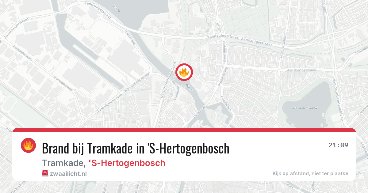 Brand bij Tramkade in 'S-Hertogenbosch — 14 jun 2026